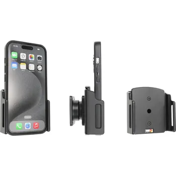 Brodit držák na Apple iPhone 15/15 Pro v pouzdru, nastavitelný, š. 70-83mm, bez nabíjení