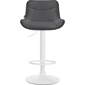 Barová židle Barová židle Voronei látkový potah, bílá, tmavě šedá
