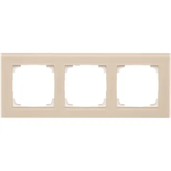 vypínač Rámeček 3 násobný, skleněný, Simon 55 Nature TRN3/171, krémová