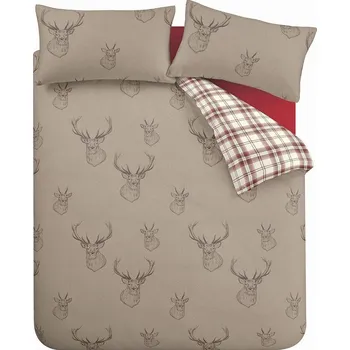 Povlečení Béžové povlečení Catherine Lansfield Stag, 135 x 200 cm ID_140149