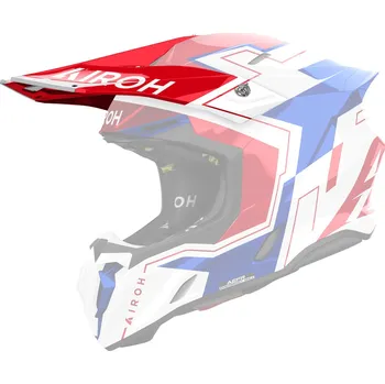 Auto-moto AIROH kšilt pro přilbu TWIST 3 Dizzy modro červený lesklý