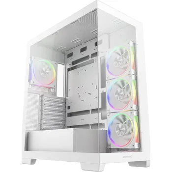 PC skříň DEEPCOOL skříň CG580 4F V2 / ATX / 4x120mm ARGB fans / 2xUSB 3.0 / panoramatická / tvrzené sklo / bílá R-CG580-WHADA4-G-2
