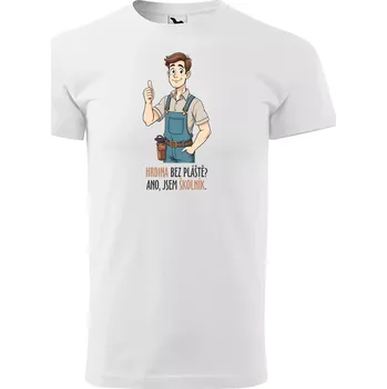Sablio Tričko s potiskem Hrdina bez pláště? Ano, jsem školník - bílé M