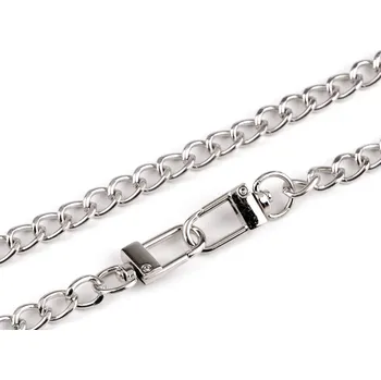 Řetízek na kabelky s karabinou délka 125 cm, šíře 8 mm, malé, 1 nikl