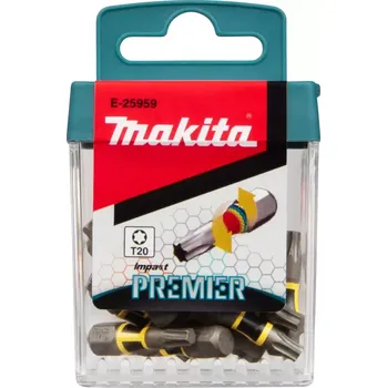 Příslušenství k nářadí E-25959 Torzní bit řady Impact Premier (C-form) T20-25mm, 15 ks Makita