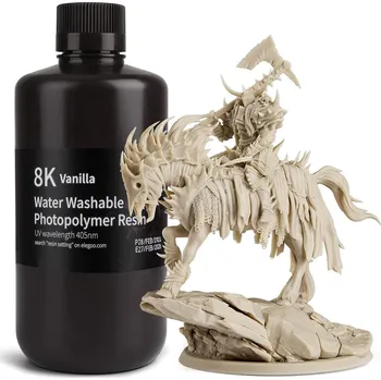 Příslušenství k 3D tiskárně ELEGOO 8K Water-washable Resin Resin 1KG, Vanilla