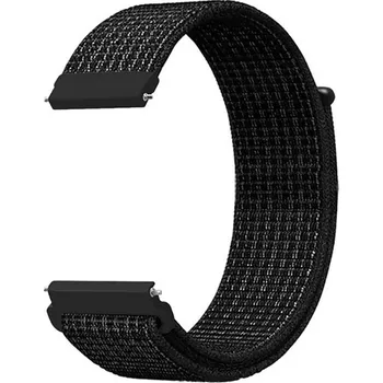 Příslušenství k chytrým hodinkám Mobilly univerzální řemínek, 22 mm, nylonový, černý (pepř a sůl)