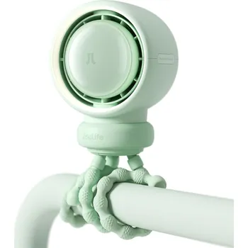 Domácí ventilátor JisuLife Stroller Life 2, multifunkční ventilátor, 5 rychlostí, kapacita baterie 4000mAh, zelená