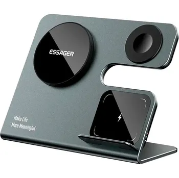Essager Stolní magnetická nabíječka 3v1 15W