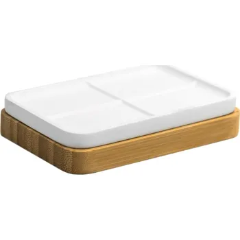 Dávkovač mýdla Ridder Amara mýdlenka na postavení bambus bílá 2244301