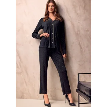 Pánské pyžamo Dámské pyžamo Lormar 653869 L černá