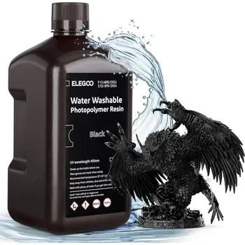 Příslušenství k 3D tiskárně ELEGOO Water-washable Resin 2KG, Black