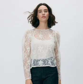 Reserved - Krajková halenka - krémová - 061HT-01X - 061HT-01X-M