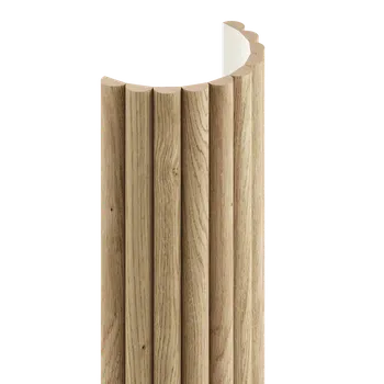 Lamele 3D Lamelový panel na tkanině VAG - DUBOVÁ DÝHA, obložení zakřivených či oblých stěn, 300 x 2750 mm, MDF PANEL