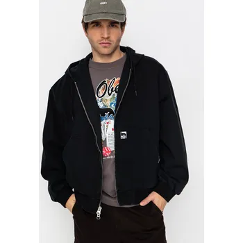 OBEY Obey Glen Zip Up (black faded wash) L, černá