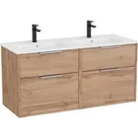 Koupelnová skříňka s dvojumyvadlem Roca Optica 120x58x45,5 cm dub OPT1202ZO