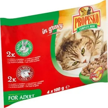 Pamlsek pro kočku Maják Kapsa 4x100g Propesko hovězí+králík,kočka