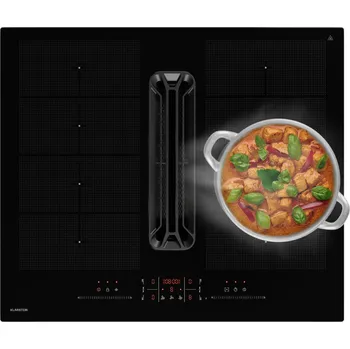 Varná deska Klarstein AirJet FlexPro 60cm 4 Varné Zóny Indukční Deska s Odsáváním Černý (10046671)