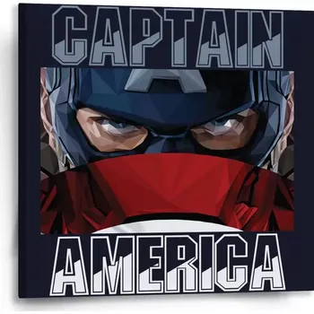 Obraz Sablio Obraz Kapitán Amerika pohled přes štít - 50x50 cm