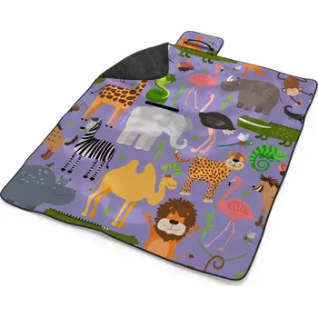 deka Sablio Plážová deka Animované safari: 200x140 cm