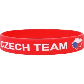 Náramek Silikonový náramek SPORT TEAM SILIKONOVÝ NÁRAMEK ČR UNI Červená