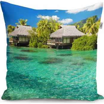 Polštář Sablio Polštář Chatky na moři - 40x40 cm