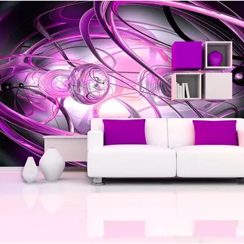 Tapeta Sablio Tapeta Fialová abstrakce - 125x75 cm