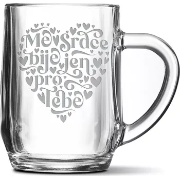 Sklenice Sablio Půllitr Mé srdce bije jen pro Tebe: 0,5