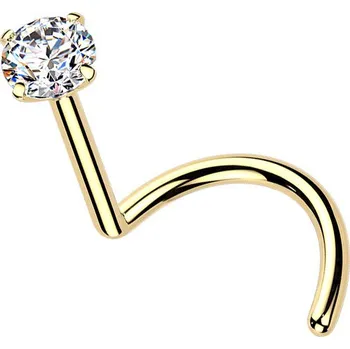 Piercing Šperky4U Luxusní piercing do nosu Moissanit 0.11ct (3mm), TITAN - TM009-03