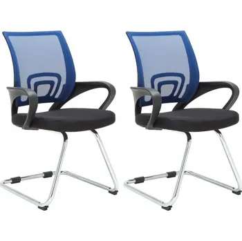 Barová židle 2 ks / set konferenční židle Bonnie, modrá