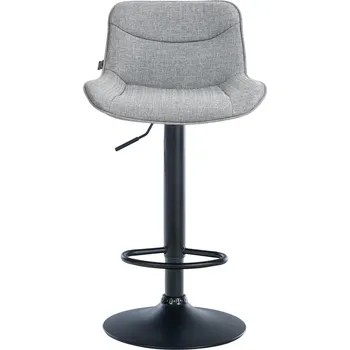 Barová židle Barová židle Voronei látkový potah, černá, šedá
