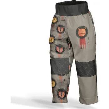 Panel se střihem 152 softshell kalhoty šťastný lvíček