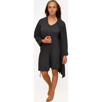 Dámský župan Isabelle - dámský župan Follia modal, M, šedá
