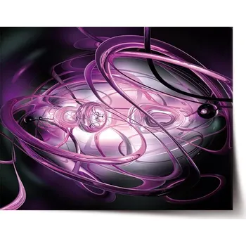 Plakát Sablio Plakát Fialová abstrakce - 60x40 cm