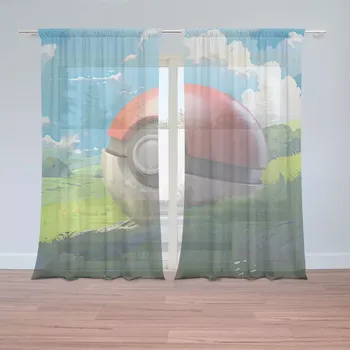 Záclona Sablio Záclony Pokemon ball Krajina: 2ks 150x250cm