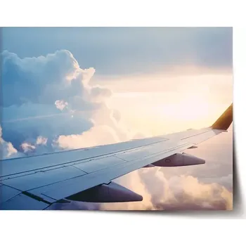Plakát Sablio Plakát Křídlo letadla - 90x60 cm