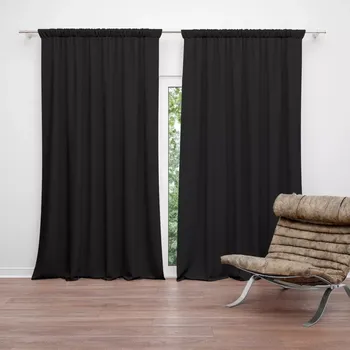 Závěs Sablio Závěs Černá: 2ks 140x250cm