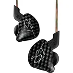 KZ ZST, hybridní HiFi sluchátka s mikrofonem, černo/šedá