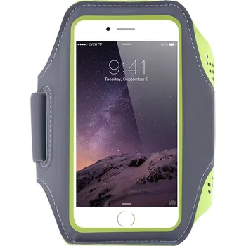 Pouzdro na mobilní telefon Mobilly sportovní neoprénové pouzdro na ruku pro telefony velikosti 6,4", zelená