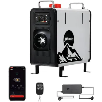 Průmyslové topidlo Hcalory HBS2 – nezávislé 8kW dieselové topení, 12V/24V/220V, nádrž 3,5L, APP