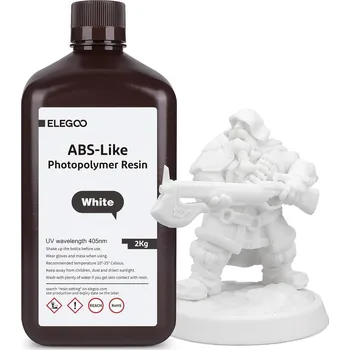 Příslušenství k 3D tiskárně ELEGOO ABS-like Resin 2KG, White, doprava ZDARMA!