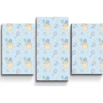 Obraz Sablio Obraz - 3-dílný Hračky na písek - 75x50 cm