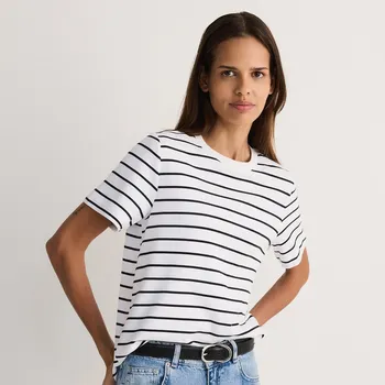 Dámské tričko Reserved - Tričko z mercerované bavlny - vícebarevná - 2292T-MLC - 2292T-MLC-XL-5