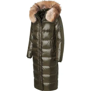 Zelená dlouhá péřová bunda ROCKANDBLUE AIDEEN 118 cm 34