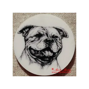 Stafordšírský bulteriér magnet nebo placka 2 - Špendlík brožový