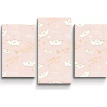 Obraz Sablio Obraz - 3-dílný Skládací lodičky - 75x50 cm