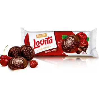 Bonbon ROSHEN Lovita Čokopiškot kakao třešeň 135 g