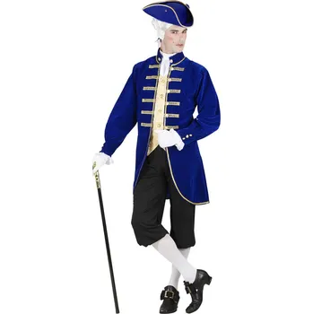 Karnevalový kostým Pánský kostým benátský šlechtic, modrý - M