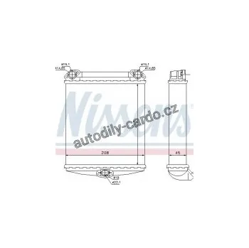 Chladič motoru Výměník tepla NISSENS 72001