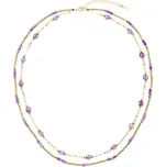 EVOLUTION GROUP CZ Pozlacený náhrdelník s ametysty - 12183.3